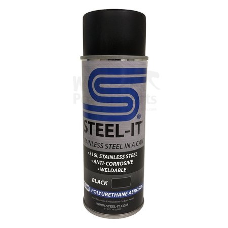 STEEL-IT Steel-it BLACK Polyurethane 14oz Spray Can 1012B